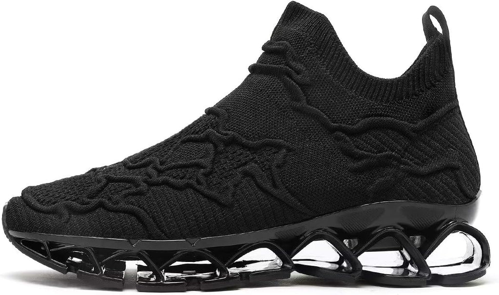 Vooncosir Men's Fashion Sneakers Breathable Mesh Running Shoes Blade Non Slip Soft Sole Casual Athletic Walking Shoes