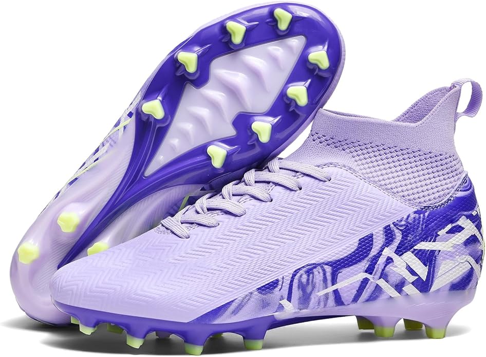 Indoor Soccer Cleats Mens Womens Turf Soccer Cleats Wide Socer Shoes FG AG TF High Ankle Football Boots