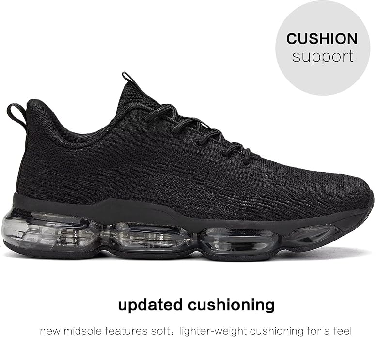 Mens Running Shoes Air Low Top Comfort Walking Lace Up Sneakers Breathable Fashion Tennis Sport Gym Fitness Cross Trainers