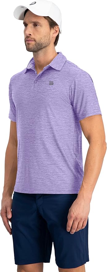Three Sixty Six Golf Shirts for Men - Dry Fit Short-Sleeve Polo, Athletic Casual Collared T-Shirt