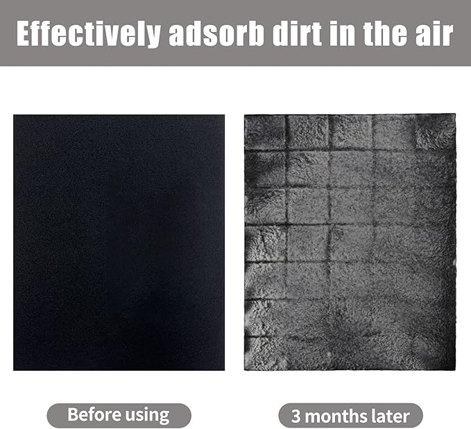 Carbon Fabric Filter - 16" x 48" x 0.2" Activated Charcoal HEPA AC Vent Filter - 1 Pack