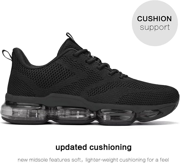 Mens Running Shoes Air Low Top Comfort Walking Lace Up Sneakers Breathable Fashion Tennis Sport Gym Fitness Cross Trainers