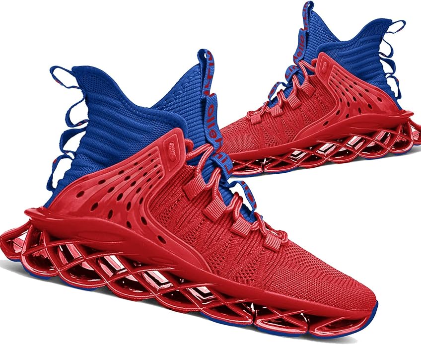 Hello MrLin Men's Running Shoes Non Slip Athletic Tennis Walking Blade Type Sneakers Hip Hop