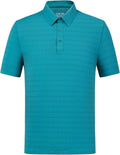 fit space Men’s Performance Golf Polo, Cooling Tennis Shirts, Seamless Stretch, Quick-Dry Short Sleeve with IceSilk Tech