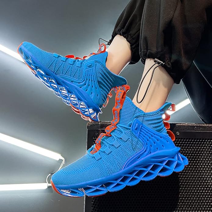 Hello MrLin Men's Running Shoes Non Slip Athletic Tennis Walking Blade Type Sneakers Hip Hop