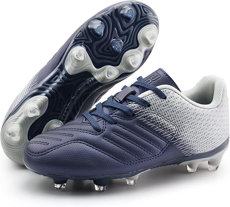 brooman Kids Soccer Cleats Boys Girls Athletic Outdoor Football Shoes