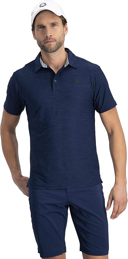 Three Sixty Six Golf Shirts for Men - Dry Fit Short-Sleeve Polo, Athletic Casual Collared T-Shirt