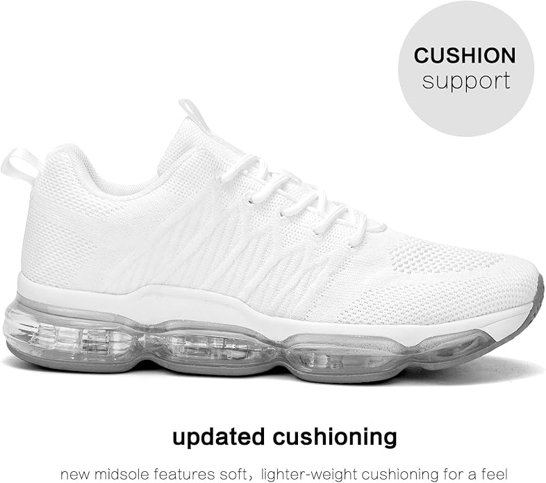Men's Air Cushion Running Shoes Breathable Tennis Fashion Sneakers Non Slip Workout Casual Sport Shoes Gym Training Comfortable Walking Shoes