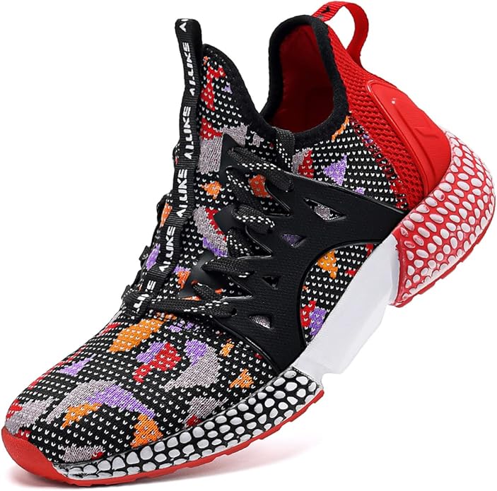 WETIKE Boy's Shoes Mesh Slip on Lightweight Running Sneakers