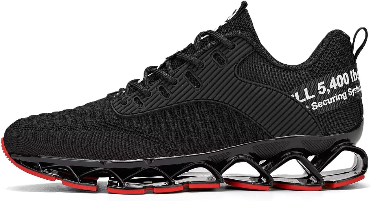 Vooncosir Men's Fashion Sneakers Breathable Mesh Running Shoes Blade Non Slip Soft Sole Casual Athletic Walking Shoes