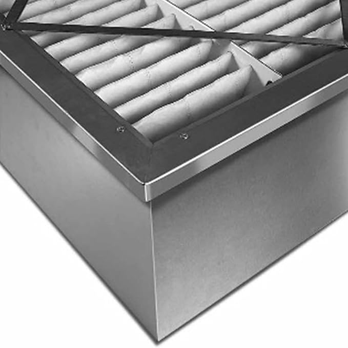 RIGID-PACK 24x20x12 Rigid Box Air Filter – MERV 14/95% ASHRAE HVAC Filter – Radial V-Pleat, Metal Frame, Single Header – High-Efficiency Replacement for Commercial & Industrial Systems