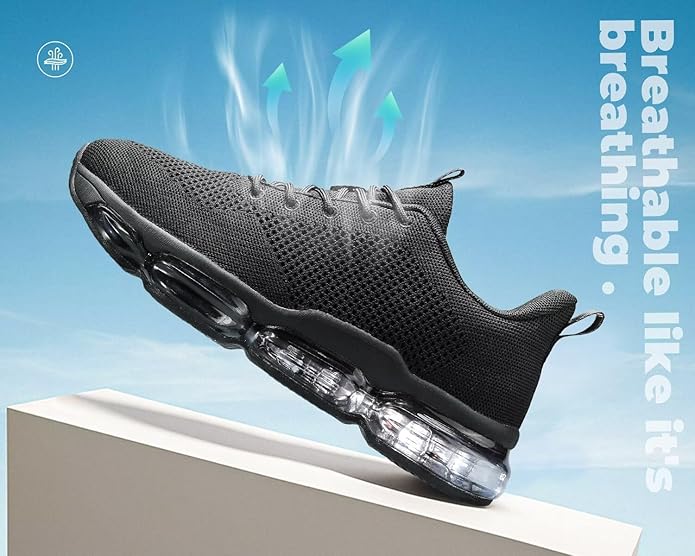 Men's Air Cushion Running Shoes Breathable Tennis Fashion Sneakers Non Slip Workout Casual Sport Shoes Gym Training Comfortable Walking Shoes