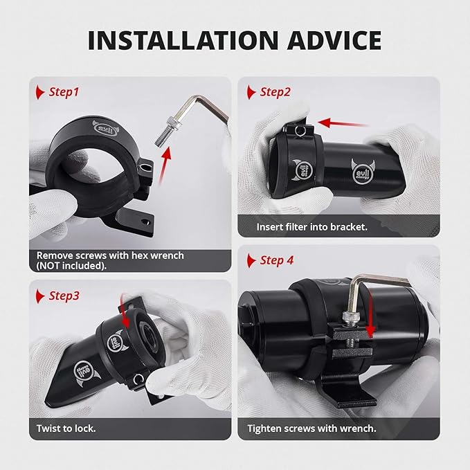 EVIL ENERGY 50MM Fuel Filter Mounting Bracket, Fuel Pump Clamp Holder 2PCS