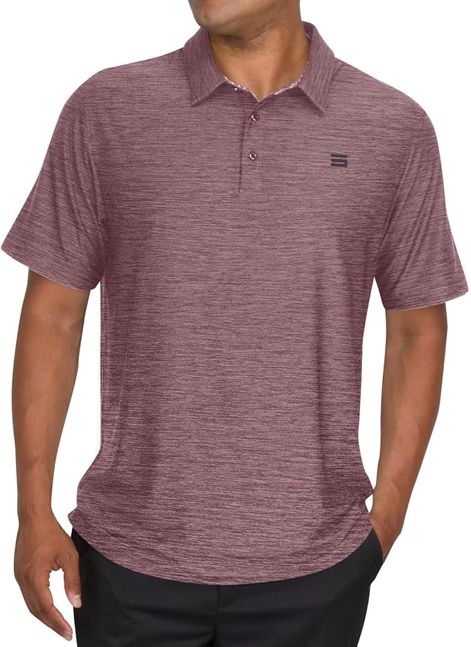 Three Sixty Six Golf Shirts for Men - Dry Fit Short-Sleeve Polo, Athletic Casual Collared T-Shirt