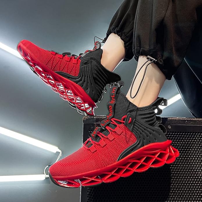 Hello MrLin Men's Running Shoes Non Slip Athletic Tennis Walking Blade Type Sneakers Hip Hop