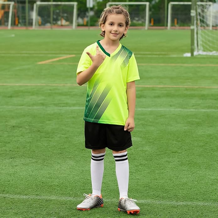 JABASIC Kids Outdoor Soccer Cleats Athletic Firm Ground Football Shoes
