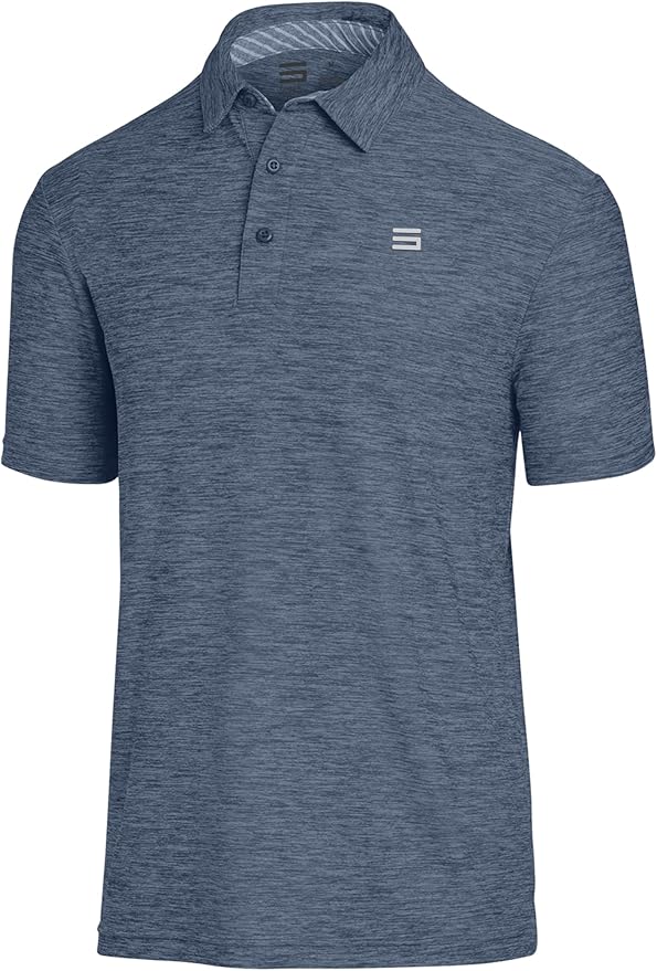 Three Sixty Six Golf Shirts for Men - Dry Fit Short-Sleeve Polo, Athletic Casual Collared T-Shirt