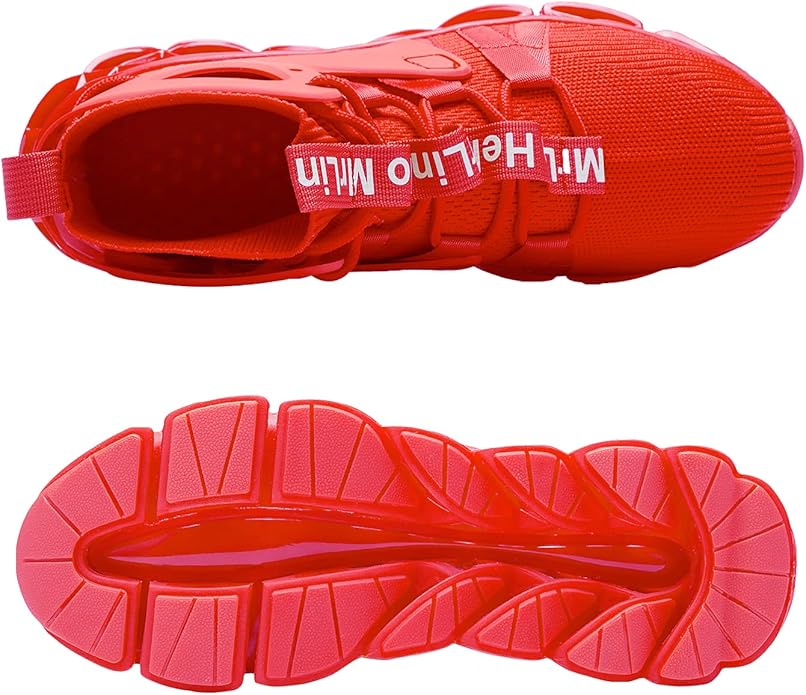 Hello MrLin Men's Running Shoes Non Slip Athletic Tennis Walking Blade Type Sneakers Hip Hop
