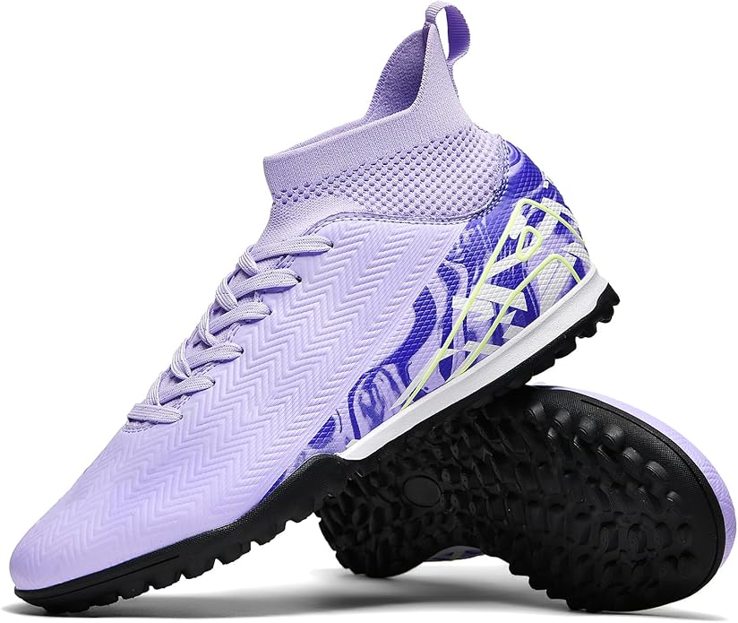 Indoor Soccer Cleats Mens Womens Turf Soccer Cleats Wide Socer Shoes FG AG TF High Ankle Football Boots