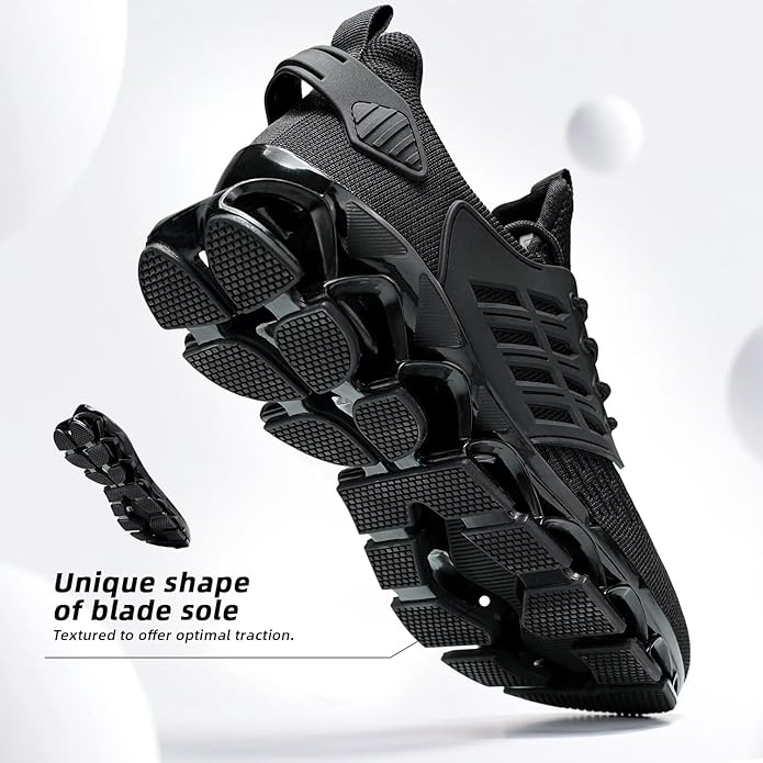 Mens Slip on Walking Running Shoes Blade Tennis Casual Fashion Sneakers Comfort Non Slip Work Sport Athletic Trainer