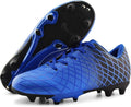 JABASIC Kids Outdoor Soccer Cleats Athletic Firm Ground Football Shoes