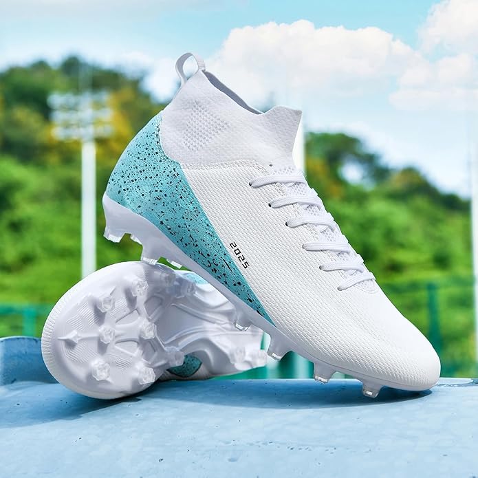 Soccer Cleats for Mens Womens Indoor Soccer Shoes Unisex Baseball Turf Shoes Youth Rugby Shoes Adult AG FG TF Football Boots Wide Training Sneaker
