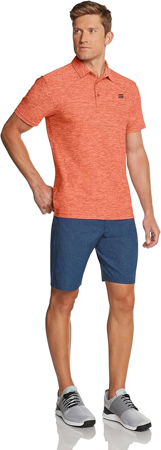 Three Sixty Six Golf Shirts for Men - Dry Fit Short-Sleeve Polo, Athletic Casual Collared T-Shirt