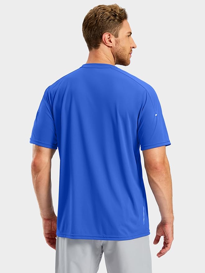Pudolla Men's Workout Running T-Shirts Lightweight Quick Dry Athletic Gym Shirts for Men Short Sleeve Sport Tee Tops