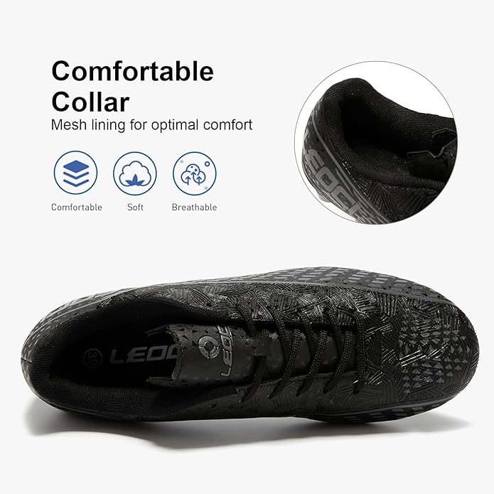 Soccer Cleats for Men's and Women's Outdoor Unisex Football Shoes Firm Rugby Boots