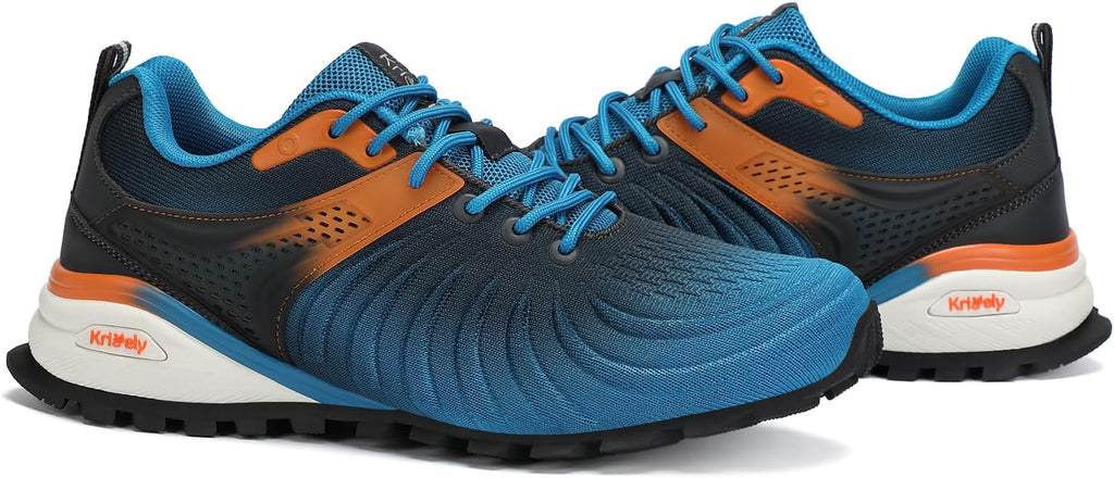 Kricely Men's Walking Shoes Breathable Lightweight Fashion Sneakers Non Slip Sport Gym Jogging Trail Running Shoes