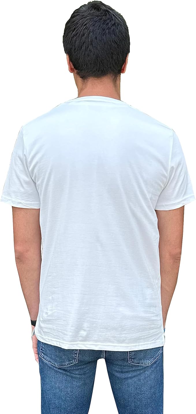 Men's Short Sleeve Crewneck T-Shirt 100% Cotton - Classic Colors - Breathable Mesh Fabric - Ideal for Sports & Everyday Wear