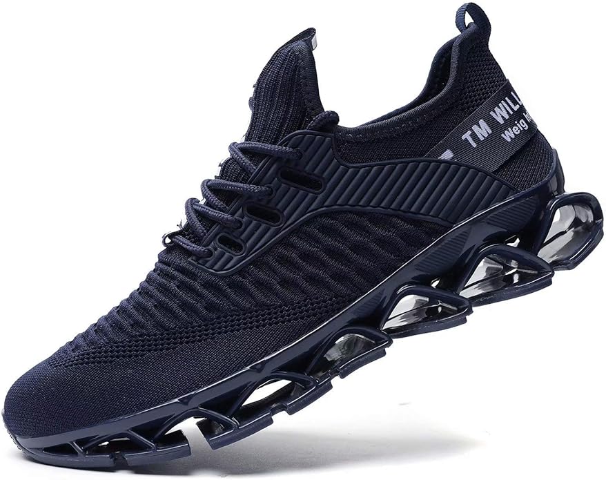 Vooncosir Men's Fashion Sneakers Breathable Mesh Running Shoes Blade Non Slip Soft Sole Casual Athletic Walking Shoes
