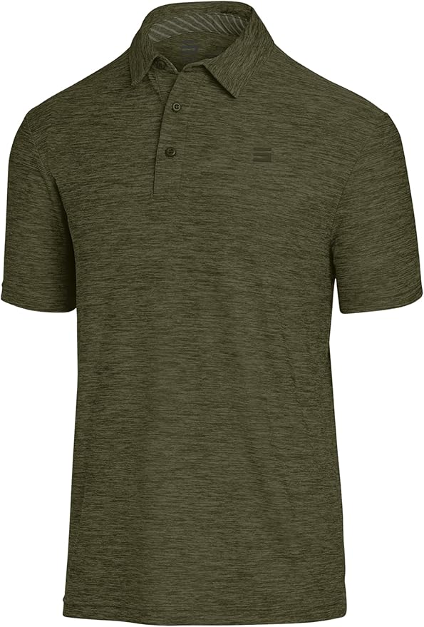 Three Sixty Six Golf Shirts for Men - Dry Fit Short-Sleeve Polo, Athletic Casual Collared T-Shirt