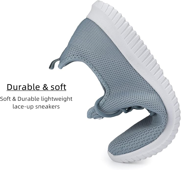 WXQ Men's Running Shoes Comfortable Lightweight Breathable Walking Shoes Mesh Workout Casual Sports Shoes