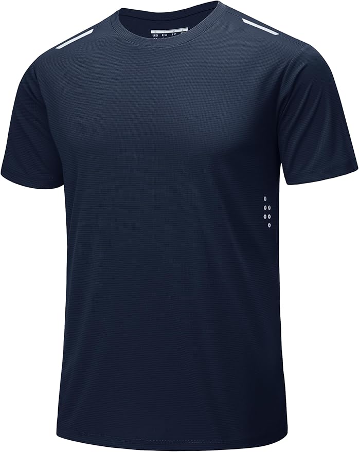 MAGCOMSEN Mens Rash Guard Short Sleeve UPF 50+ Sun UV Quick Dry Shirts Workout Swim Running Athletic T-Shirt