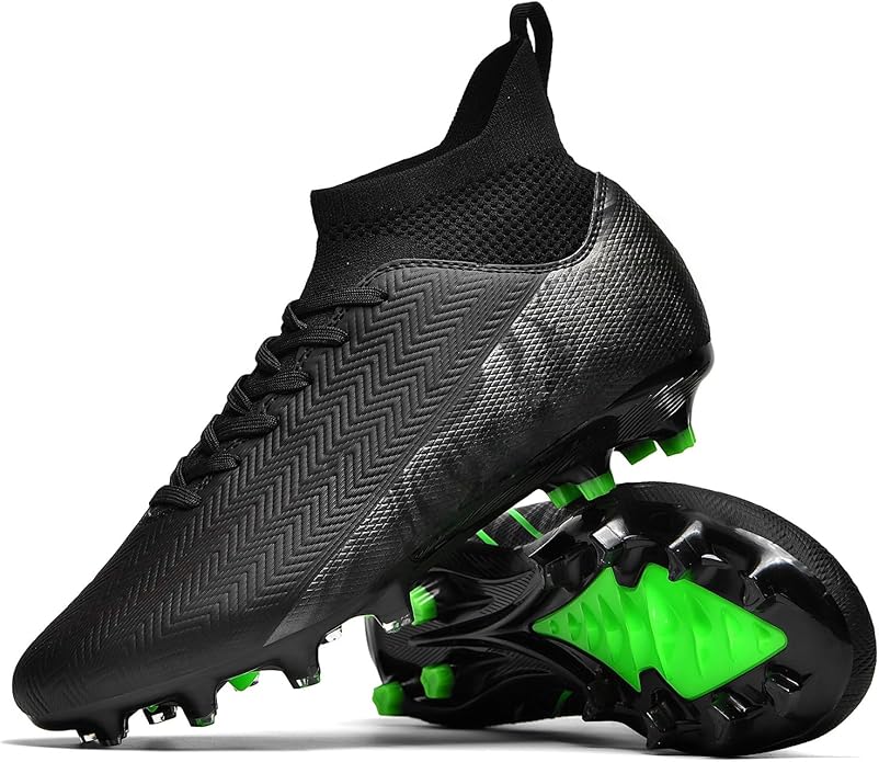 Indoor Soccer Cleats Mens Womens Turf Soccer Cleats Wide Socer Shoes FG AG TF High Ankle Football Boots