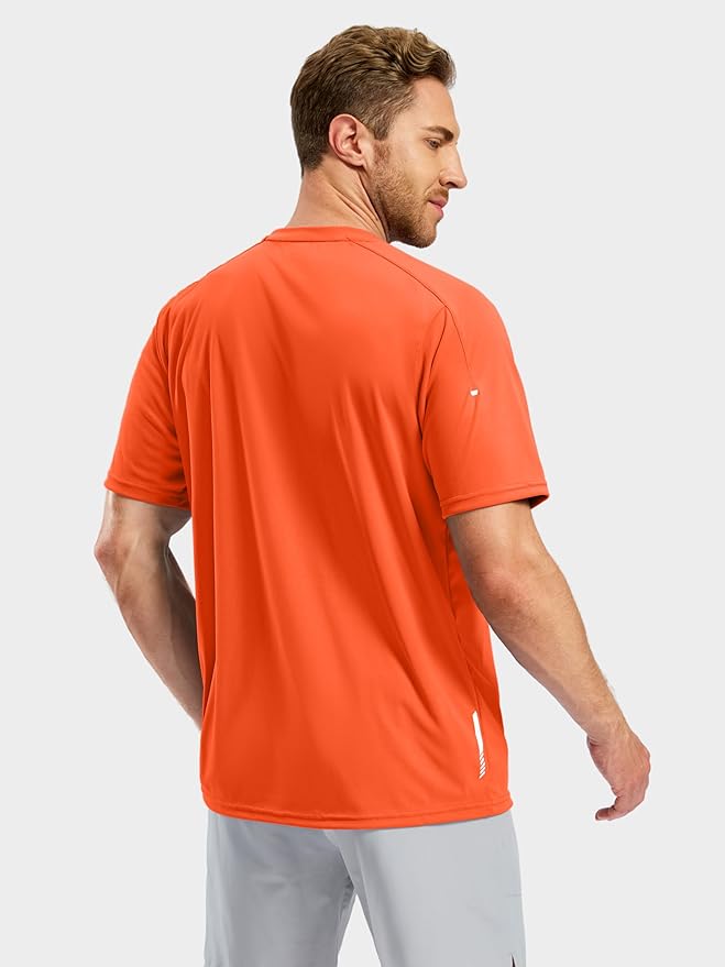 Pudolla Men's Workout Running T-Shirts Lightweight Quick Dry Athletic Gym Shirts for Men Short Sleeve Sport Tee Tops