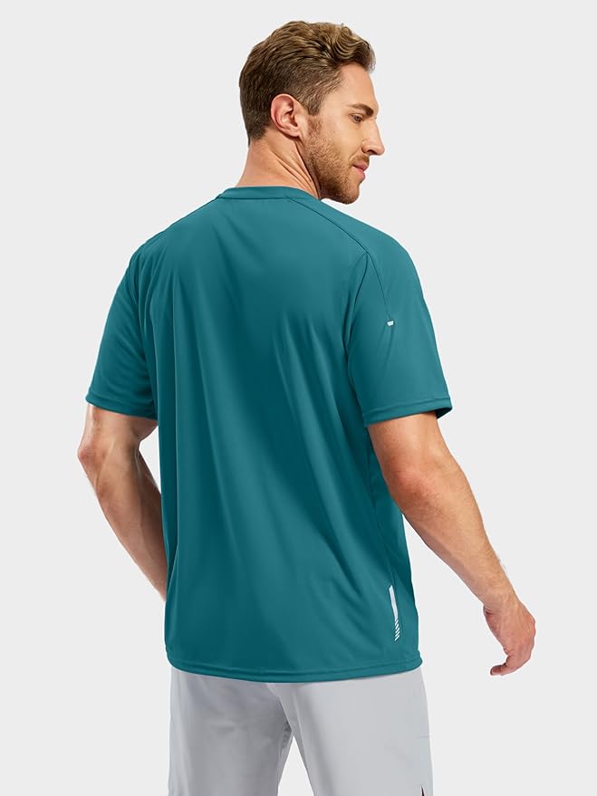 Pudolla Men's Workout Running T-Shirts Lightweight Quick Dry Athletic Gym Shirts for Men Short Sleeve Sport Tee Tops