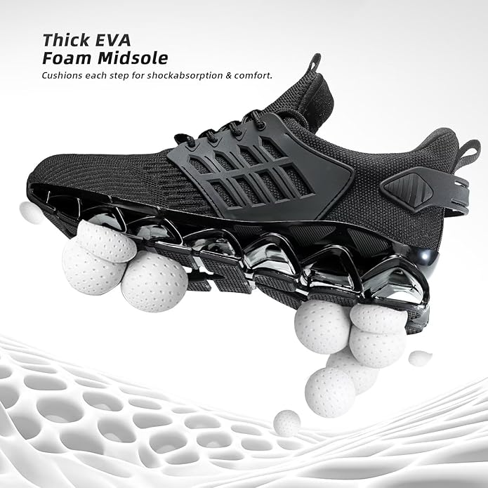 Mens Slip on Walking Running Shoes Blade Tennis Casual Fashion Sneakers Comfort Non Slip Work Sport Athletic Trainer