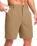 Pudolla Men's Casual Shorts 7"/9" Lightweight Golf Shorts with 3 Pockets Stretch Quick Dry Comfy Work Shorts