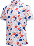 WARHORSEE Golf Polo Shirts for Men Short Sleeve Wrinkle Free 4 Way Stretch Moisture Wicking Performance Collared Tshirts