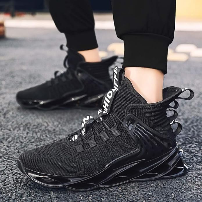 Hello MrLin Men's Running Shoes Non Slip Athletic Tennis Walking Blade Type Sneakers Hip Hop