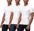 DEVOPS 3 Pack Men's Cool Dry Short Sleeve Compression Shirts, Sports Baselayer T-Shirts Tops, Athletic Workout Shirt