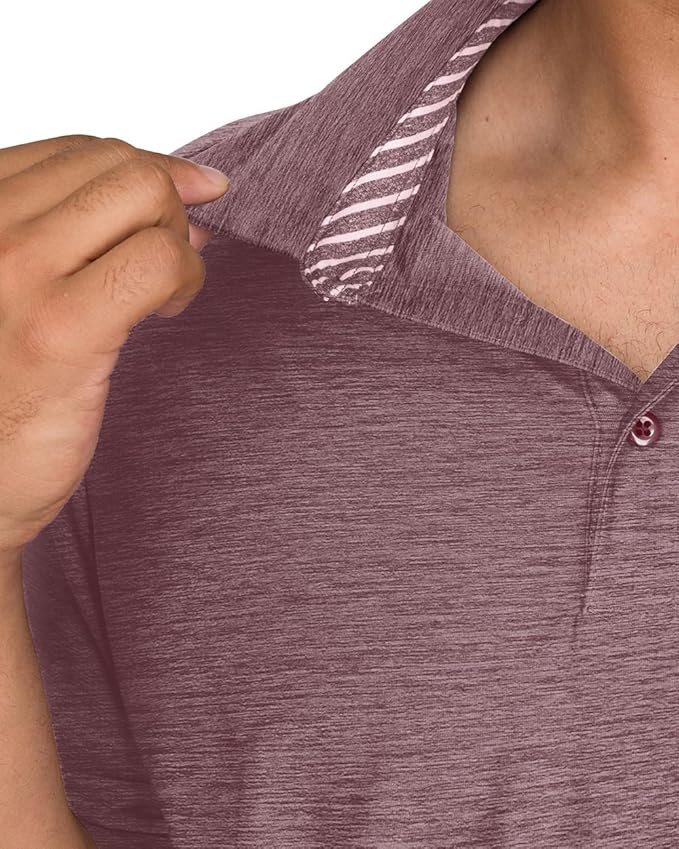 Three Sixty Six Golf Shirts for Men - Dry Fit Short-Sleeve Polo, Athletic Casual Collared T-Shirt