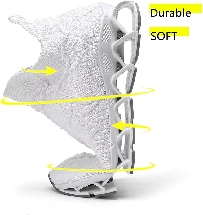 Vooncosir Men's Fashion Sneakers Breathable Mesh Running Shoes Blade Non Slip Soft Sole Casual Athletic Walking Shoes