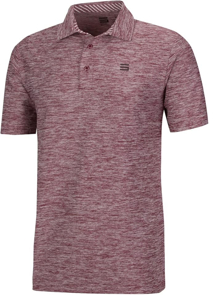 Three Sixty Six Golf Shirts for Men - Dry Fit Short-Sleeve Polo, Athletic Casual Collared T-Shirt