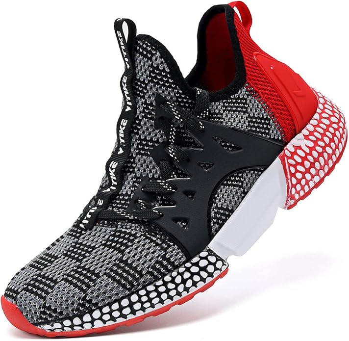 WETIKE Boy's Shoes Mesh Slip on Lightweight Running Sneakers