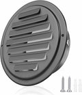 6inch 304 Stainless Steel Air Vents, Louvered Grille Cover Vent Hood Flat Ducting Ventilation Air Vent Wall Air Outlet with Fly Screen Mesh for House (6 inch Black Paint Cover （150mm）)