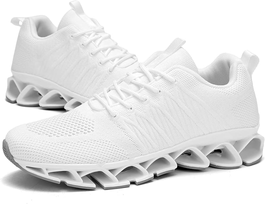 Men's Slip on Walking Running Shoes Blade Tennis Casual Fashion Sneakers Comfort Non Slip Work Sport Athletic Trainer