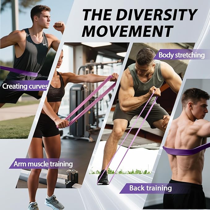 LEEKEY Resistance Bands Set for Pull-Up Assistance & Full-Body Training, Multi-Level Exercise Bands with Bag for Home Workouts, Physical Therapy, Strength Training (Men/Women)